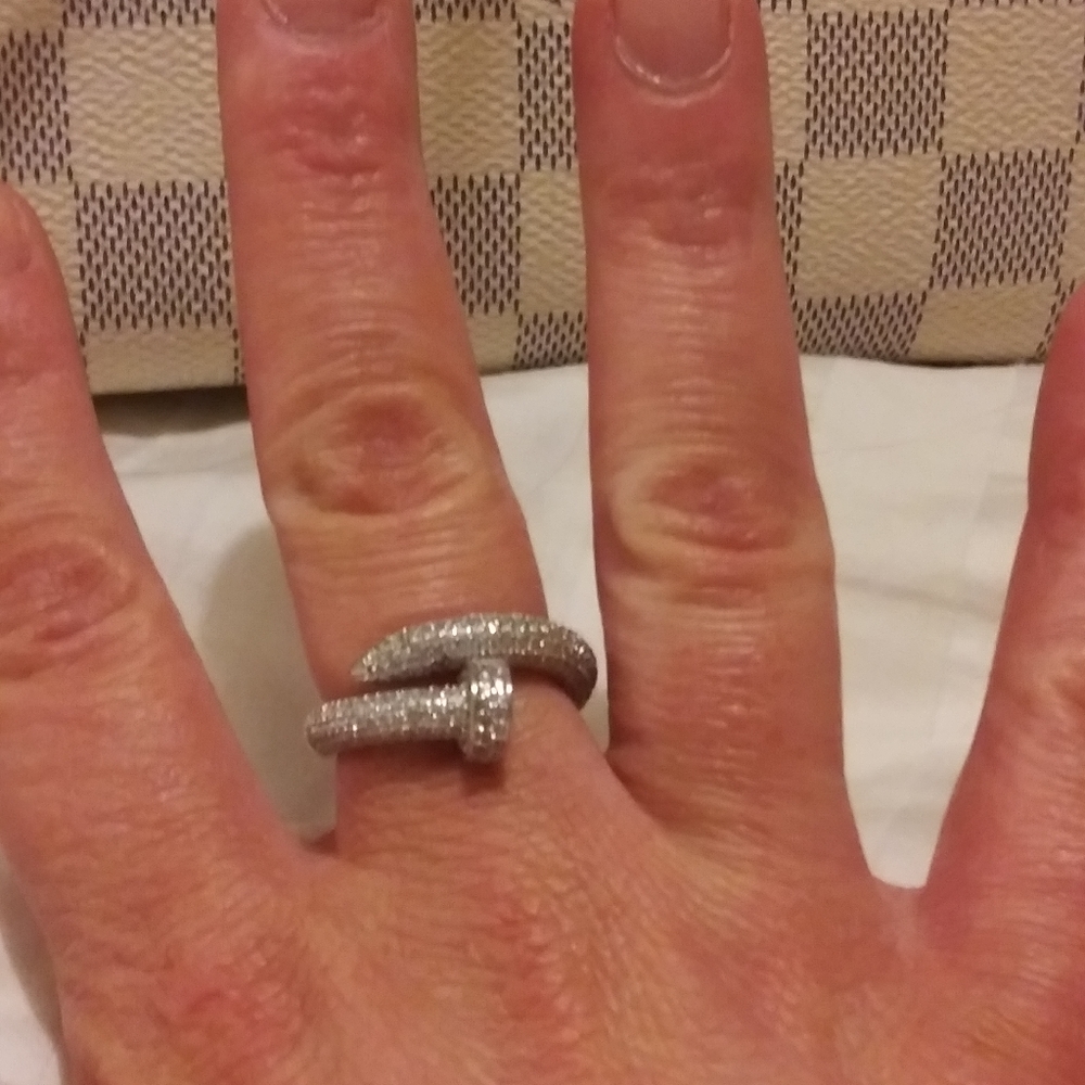 Sterling Silver Nail Ring